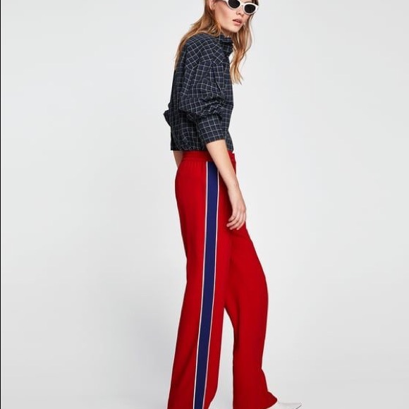 Zara | Pants u0026 Jumpsuits | Zara Trousers With Side Stripe | Poshmark